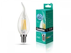 Светодиодная лампа E14 7W 4500 (белый) CW35 Camelion LED7-CW35-FL/845/E14 (13455)
