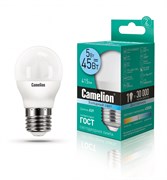 Светодиодная лампа E27 5W 4500К (белый) G45 Camelion LED5-G45/845/E27 (12030)