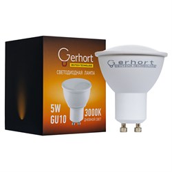 Лампа 5W GERHORT GU10 LED 3000K GU10 Gerhort - фото 1189111
