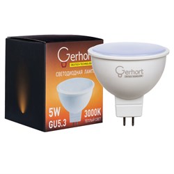 Лампа 5W GERHORT JCDR LED 3000K GU5.3 Gerhort - фото 1189113