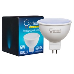 Лампа 5W GERHORT JCDR LED 4200K GU5.3 Gerhort - фото 1189114