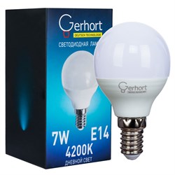 Лампа 7W GERHORT G45 LED 4200K E14 Gerhort - фото 1189125