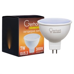Лампа 7W GERHORT JCDR LED 3000K GU5.3 Gerhort - фото 1189129