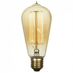 Лампа накаливания Lussole Edisson E27 60Вт 2800K GF-E-764 - фото 2442955