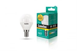 Светодиодная лампа E14 7W 3000 (теплый) G45 Camelion  LED7-G45/830/E14 (12069) - фото 2522377