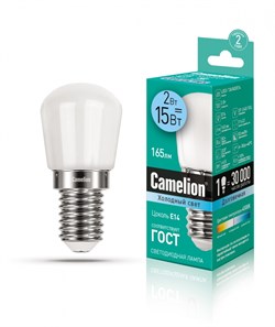 Светодиодная лампа E14 2W 4500К (холодный свет) Camelion LED2-T26/845/E14 (13154) - фото 2523312