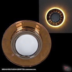 Встраиваемый светильник со светодиодной подсветкой Reluce16312-9.0-001LF MR16+LED3W TEA - фото 2619778