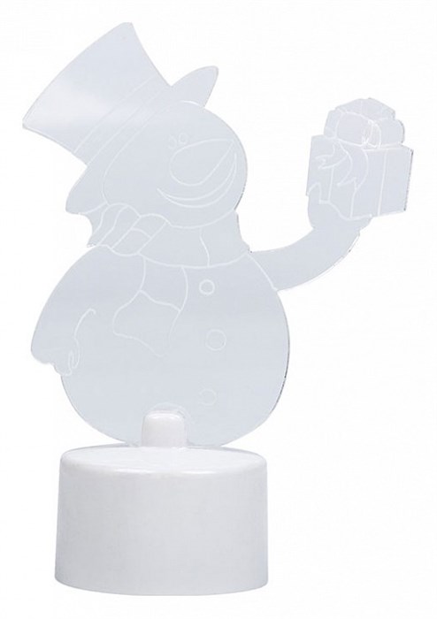 Снеговик световой [10 см] с подарком 2D 501-054 - фото 2774826