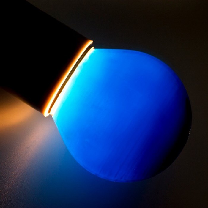 Лампа накаливания GS-45 E27 220В 10Вт синий 401-113 - фото 2774976