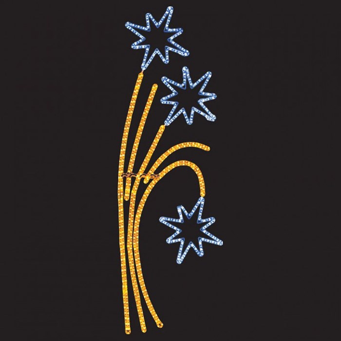 Панно световое (1.75x0.85 м) Звездный фейерверк 501-336 - фото 2775028