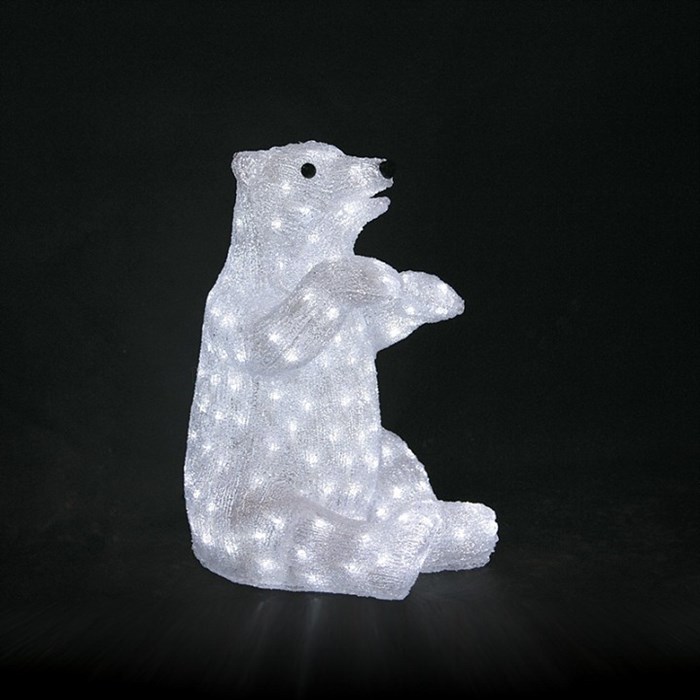 Зверь световой (53 см) Белый медведь NN-513 513-249 - фото 2775114