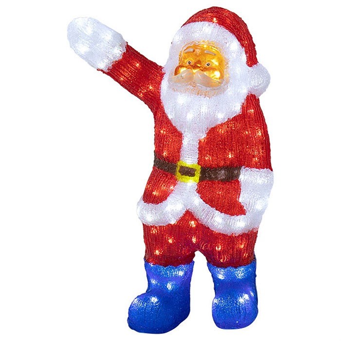 Дед Мороз световой (60 см) Санта Клаус приветствует 513-272 - фото 2775125