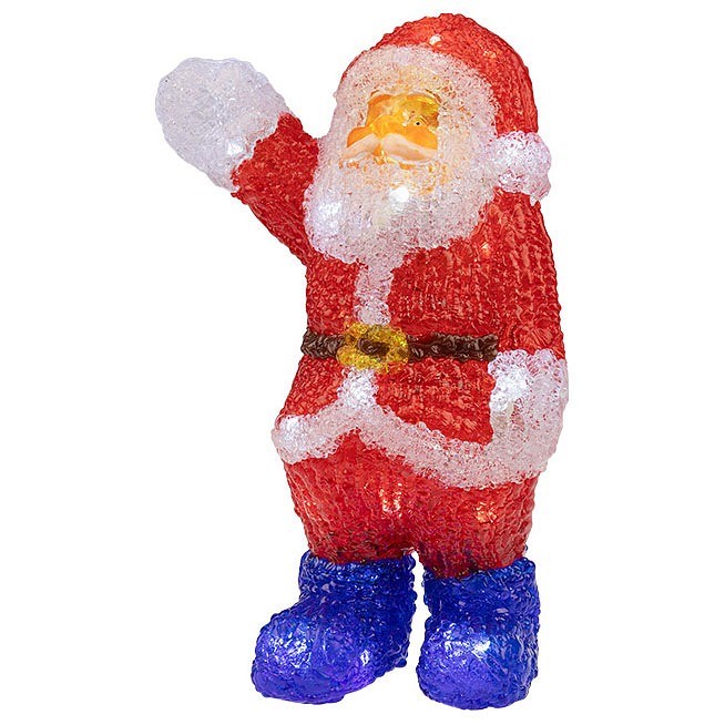 Дед Мороз световой (30 см) Санта Клаус приветствует 513-273 - фото 2775133
