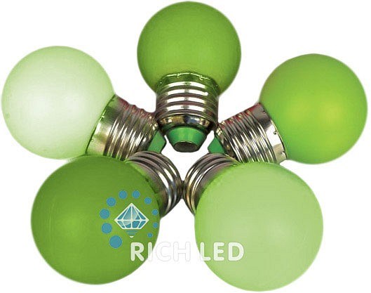 Лампа светодиодная RL-BL E27 220В 1Вт зеленый RL-BL-E27-G45-G - фото 2777476