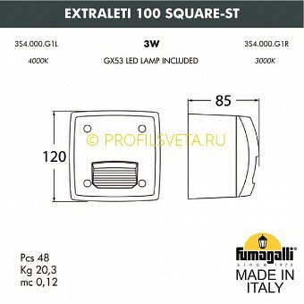 Накладной светильник Fumagalli Leti 3S4.000.000.AYG1L - фото 3078848