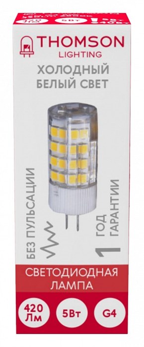Лампа светодиодная Thomson G4 G4 5Вт 6500K TH-B4229 - фото 3110599