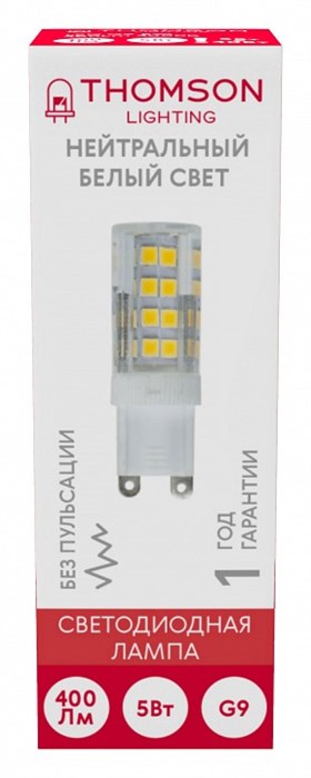 Лампа светодиодная Thomson G9 G9 5Вт 4000K TH-B4212 - фото 3110632