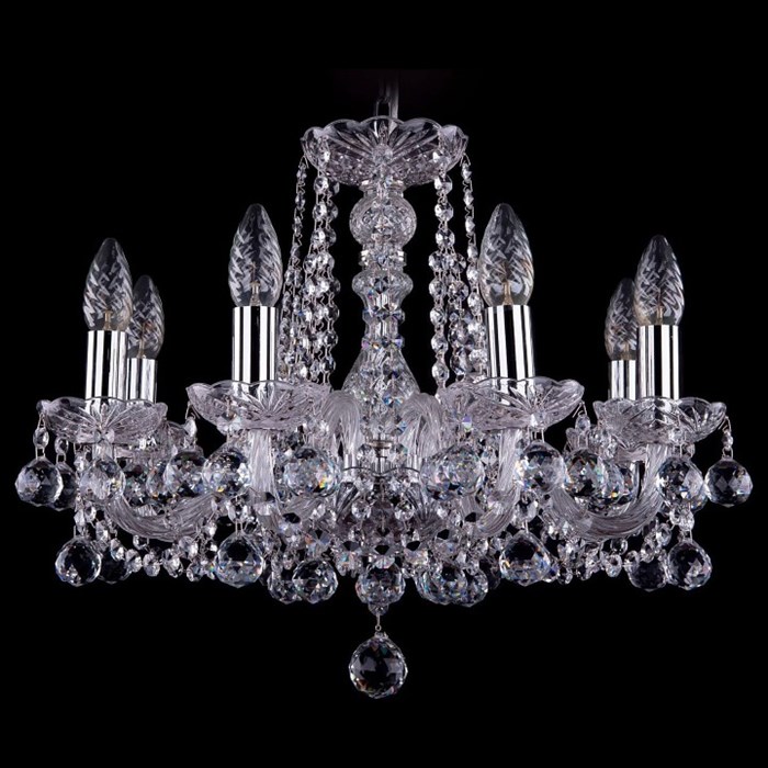 Подвесная люстра Bohemia Ivele Crystal 1402 1402/8/160/Ni/Balls - фото 3238191