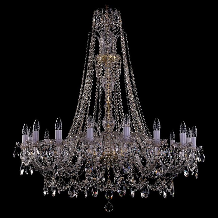 Подвесная люстра Bohemia Ivele Crystal 1411 1411/16/400/XL-115/G - фото 3238339