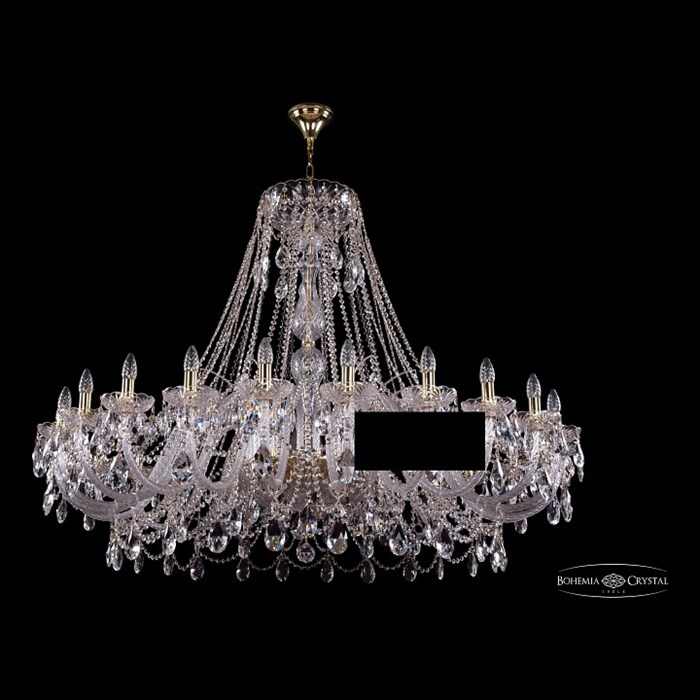 Подвесная люстра Bohemia Ivele Crystal 1411 1411/24/530/G - фото 3238383