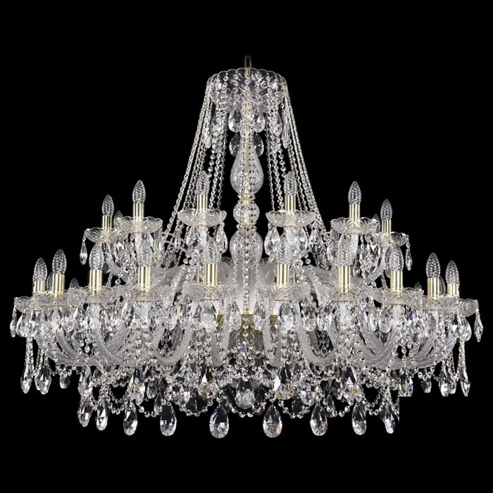 Подвесная люстра Bohemia Ivele Crystal 1411 1411/24+12/460/G - фото 3238387