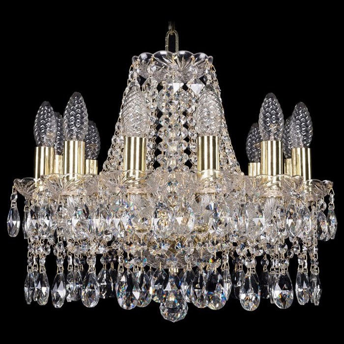 Подвесная люстра Bohemia Ivele Crystal 1413 1413/12/141/G - фото 3238433