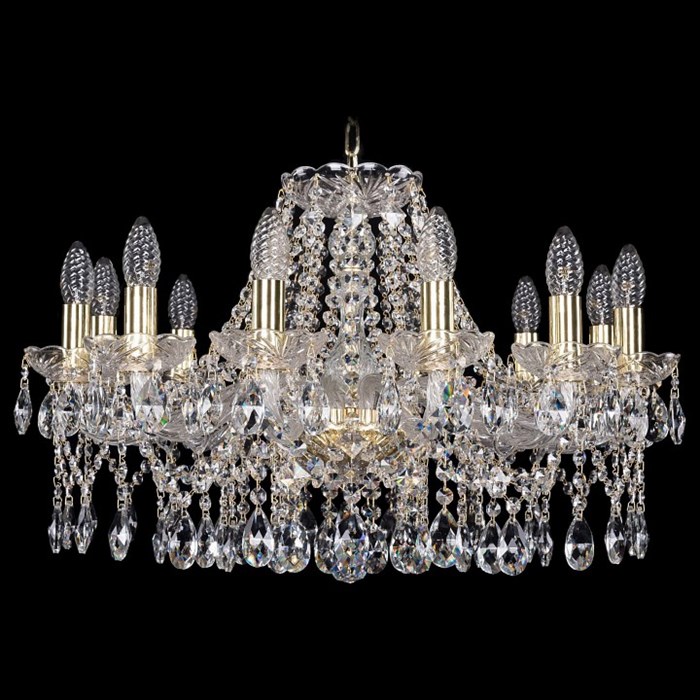 Подвесная люстра Bohemia Ivele Crystal 1413 1413/12/220/G - фото 3238436