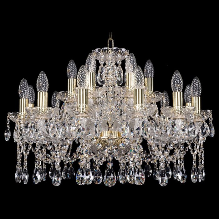 Подвесная люстра Bohemia Ivele Crystal 1413 1413/12+6/220/G - фото 3238444