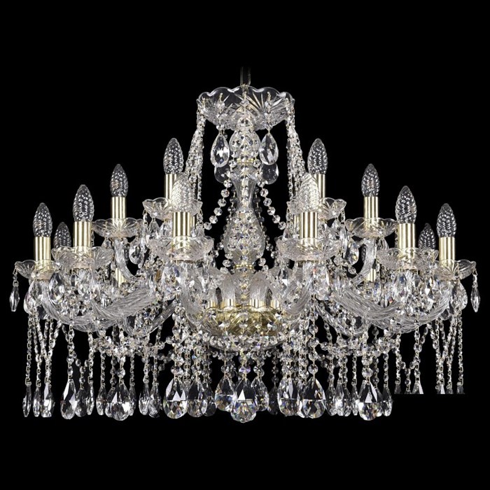 Подвесная люстра Bohemia Ivele Crystal 1413 1413/12+6/300/G - фото 3238448