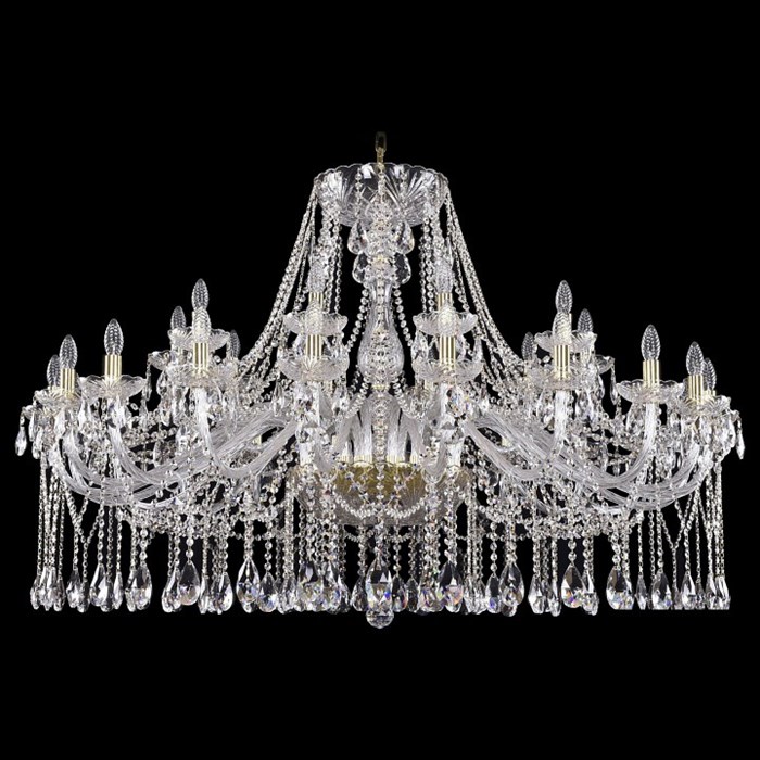 Подвесная люстра Bohemia Ivele Crystal 1413 1413/20+10/530/G - фото 3238481