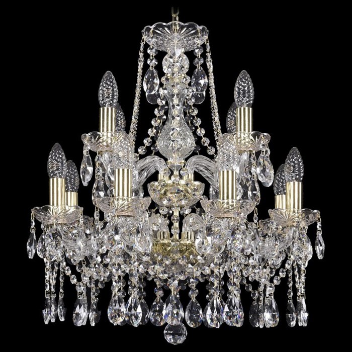 Подвесная люстра Bohemia Ivele Crystal 1413 1413/8+4/165/2d/G - фото 3238508