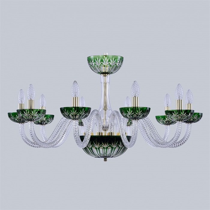 Подвесная люстра Bohemia Ivele Crystal Ivele Crystal 1 1308/10/300 G Cl/Clear-Green/H-1I - фото 3238555