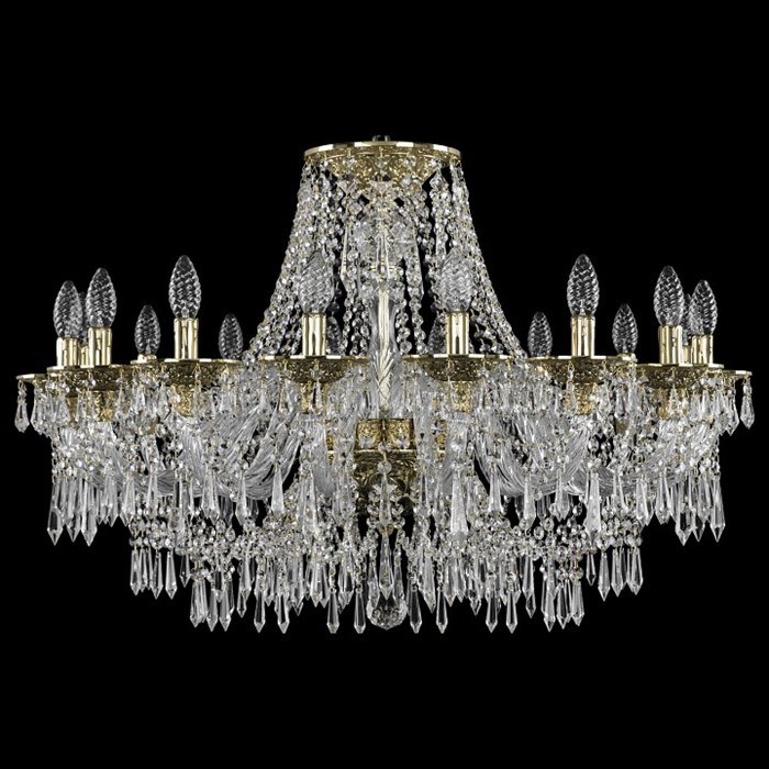 Подвесная люстра Bohemia Ivele Crystal 1609 16103/16/300 G - фото 3239847