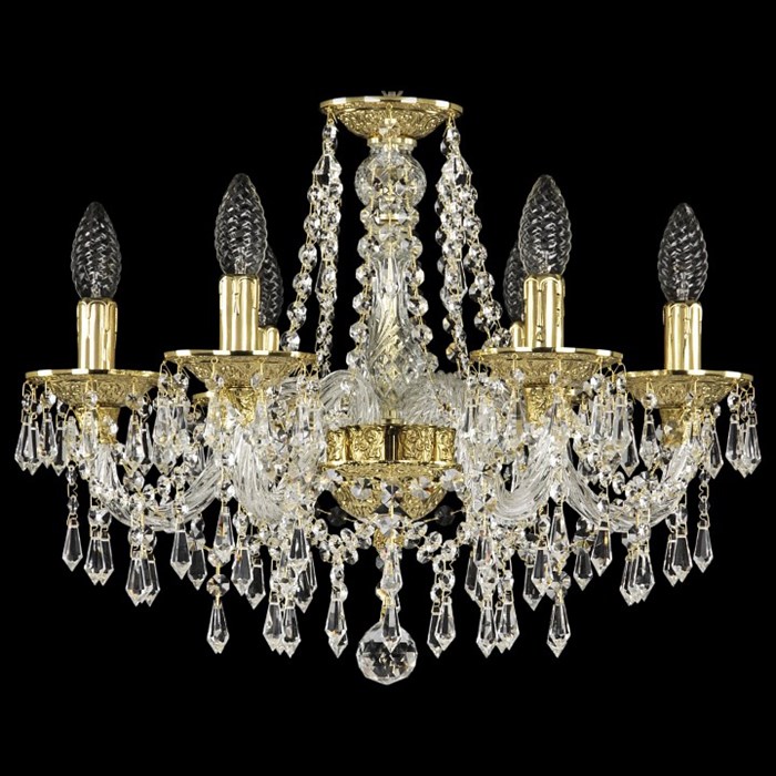 Подвесная люстра Bohemia Ivele Crystal 1603 16103/6/165 G - фото 3239949