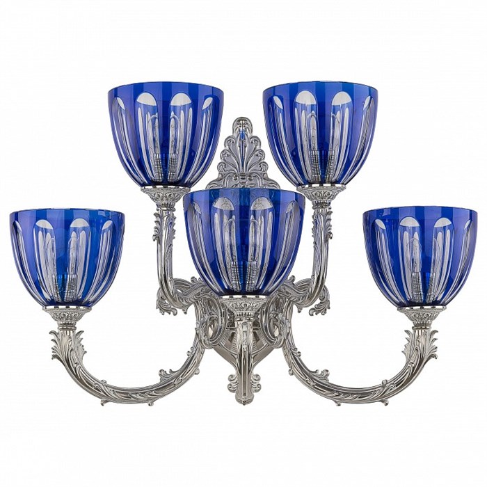 Бра Bohemia Ivele Crystal 7109 7109B15/3+2/210 NW P1 U Clear-Blue/H-1H - фото 3240355