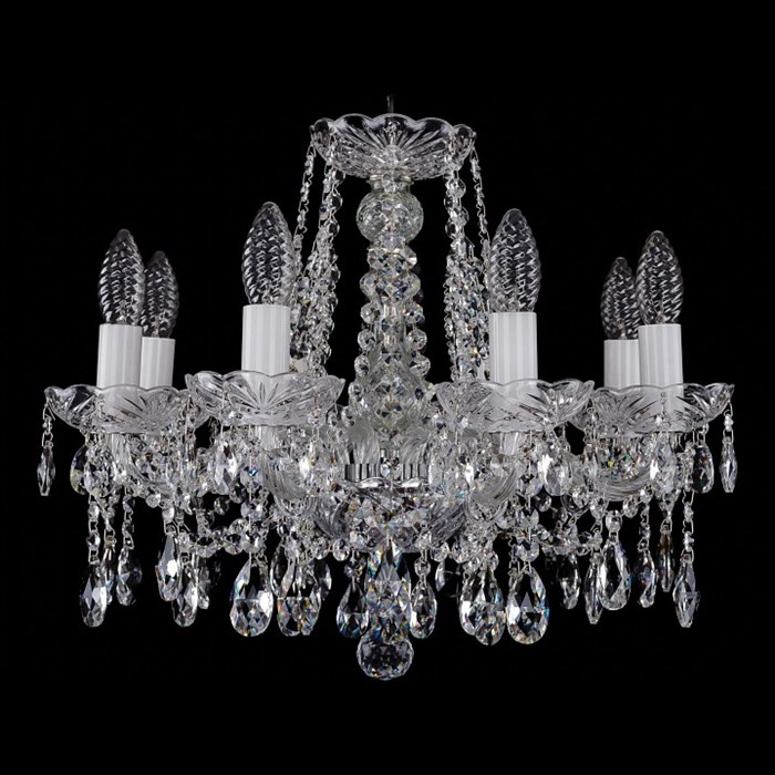 Подвесная люстра Bohemia Ivele Crystal 1413 1413/8/165/Ni - фото 3241337