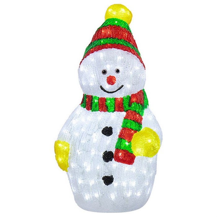 Снеговик световой (60 см) с шарфом 513-274 - фото 3366410