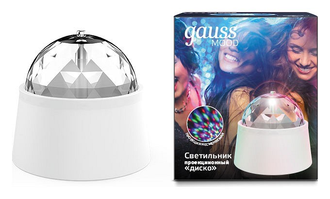 Ночник портативный Gauss диско DIY0021 - фото 3370339