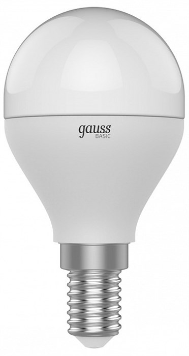 Лампа светодиодная Gauss Basic E14 7.5Вт 4100K 1053128 - фото 3370385