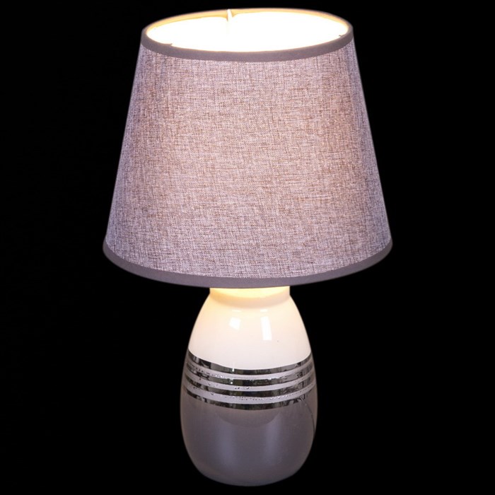 Настольная лампа с абажуром Reluce E14 19271-0.7-01 WH SL - фото 3375620