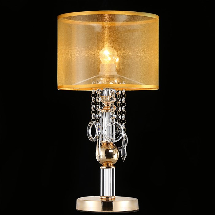 Настольная лампа с абажуром ILLUMICO E27 IL6219-1T-27 GD - фото 3426025
