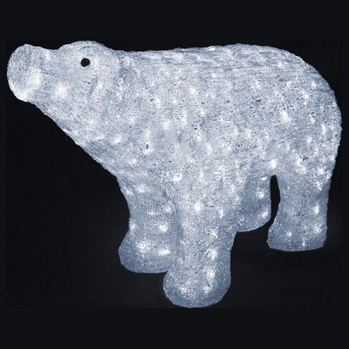 Зверь световой (80 см) Белый медведь 513-302 - фото 3470012