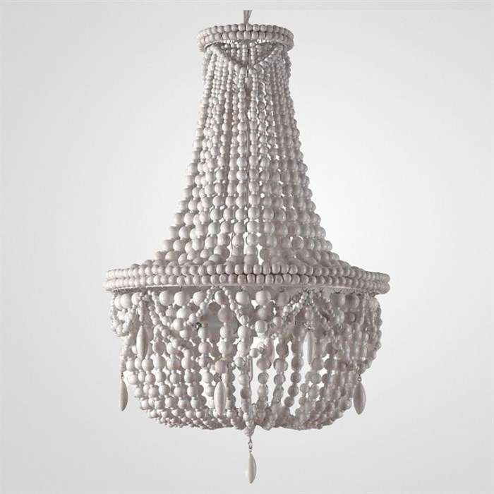 Подвесная люстра Imperiumloft Rh Anselme White Wood Large Chandelier 40.1934-0 - фото 3481937