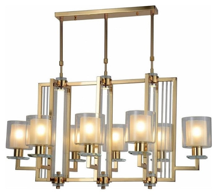 Люстра на штанге LUMINA DECO Manhattan LDP 8012-8 PR F.GD - фото 3551463