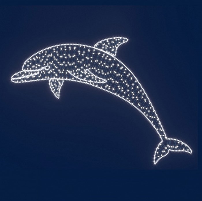 Панно световое Летний сезон - Дельфин [2x1 м] RL-KN-S-01-24 - фото 4158548