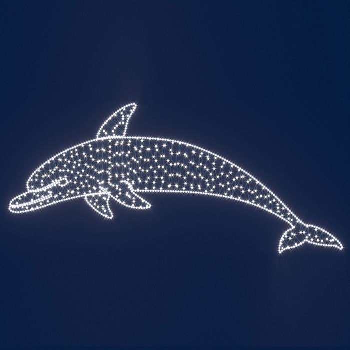 Панно световое Летний сезон - Дельфин [2x1 м] RL-KN-S-01-25 - фото 4158549