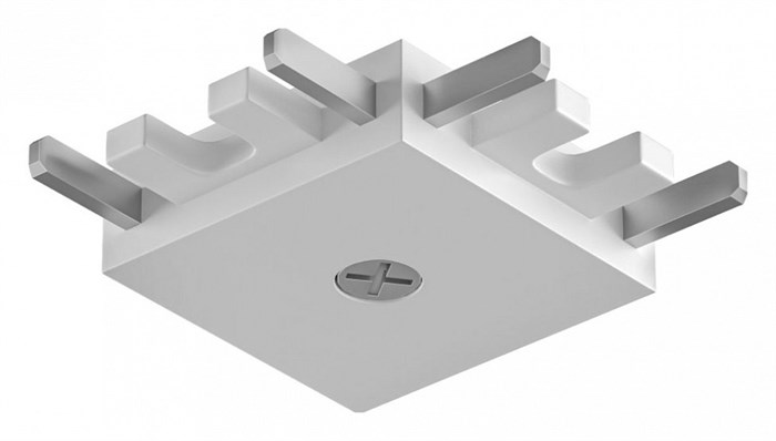 Соединитель угловой L-образный для треков накладных Denkirs AIR BASE TR5211-WH - фото 4394741