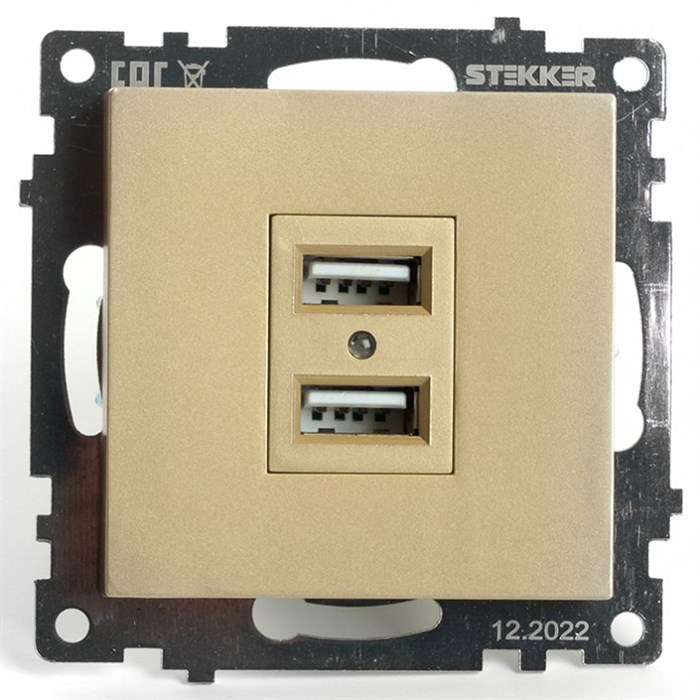 Розетка USB, без рамки Stekker Катрин 49229 - фото 4418940