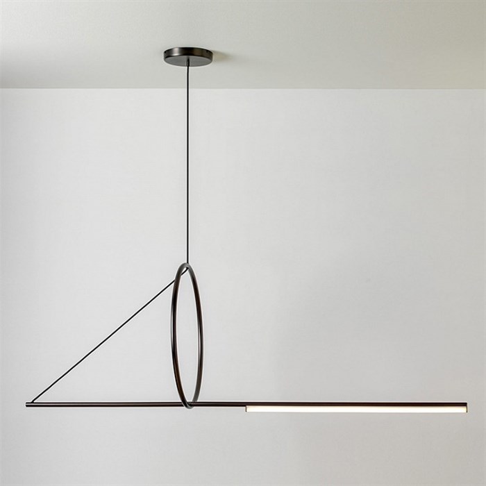 Подвесной светильник Imperiumloft Suspension Cercle Et Trait – Graphite Satine 40.1282-0 - фото 4457091