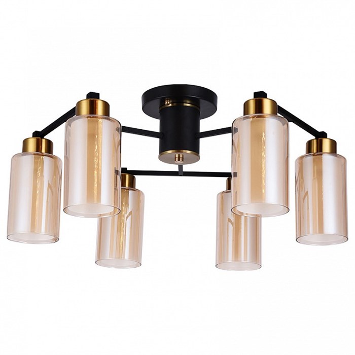 Потолочная люстра Arte Lamp Leo A7027PL-6BK - фото 4608997